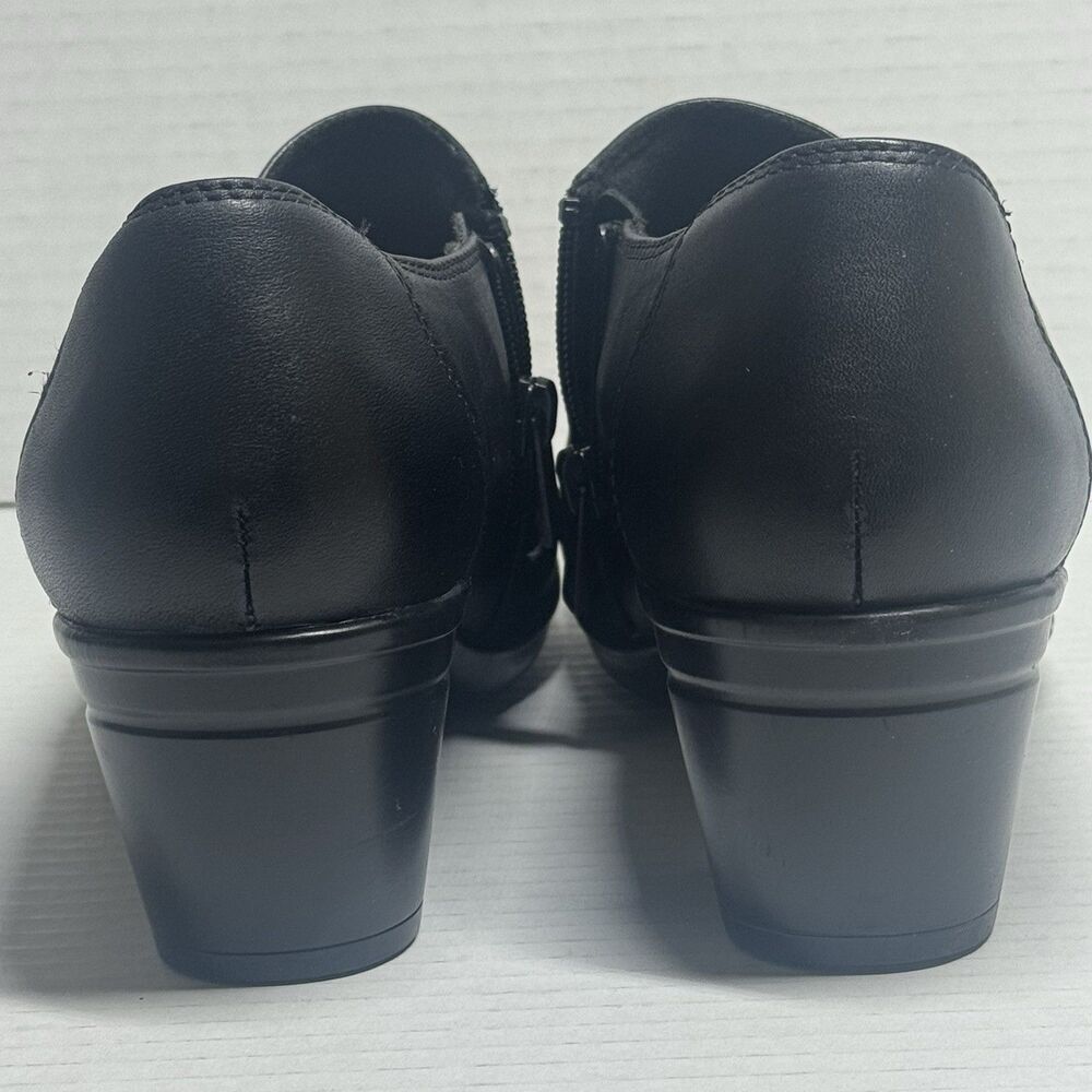 Clarks Size 8.5 M Black Emslie Warren Side Zip Loafer Bootie Witchy Preppy - Picture 11 of 13